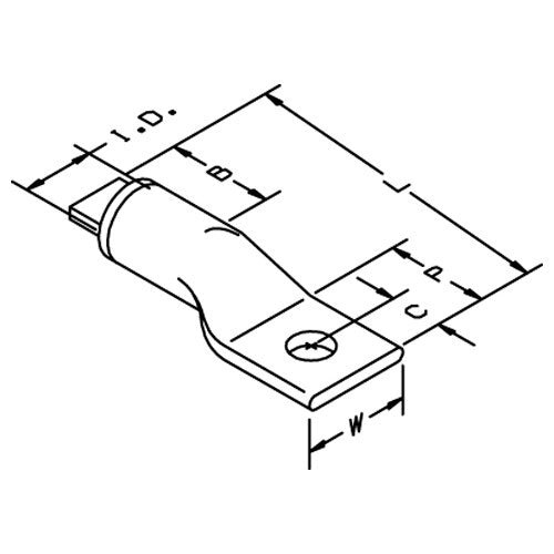 3M Scotchlok Copper One Hole Long Barrel Lug 31060 up to 35 kV 400 kcmil Blue - Exact Industrial Supply