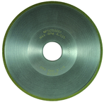 6 x 3/4 x 1-1/4'' - 1/8'' Abrasive Depth - 150 Grit - 45 Degree Angle Type 15V9 Diamond Dish Wheel - Exact Industrial Supply