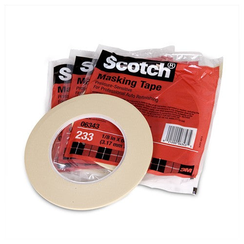 Scotch Automotive Refinish Masking Tape 233 06343 3 mm × 55 m - Exact Industrial Supply