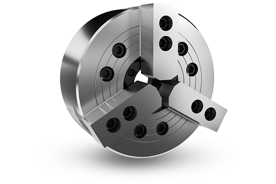 Auto Strong N-200A Series 3-jaw through-hole power chuck (adapter included) - Part # N-208A6 - Exact Industrial Supply