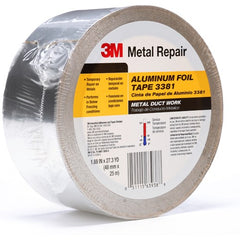 48 mm × 25 m 2.7 mil Foil Tape Silver Alt Mfg # 63938 - Exact Industrial Supply