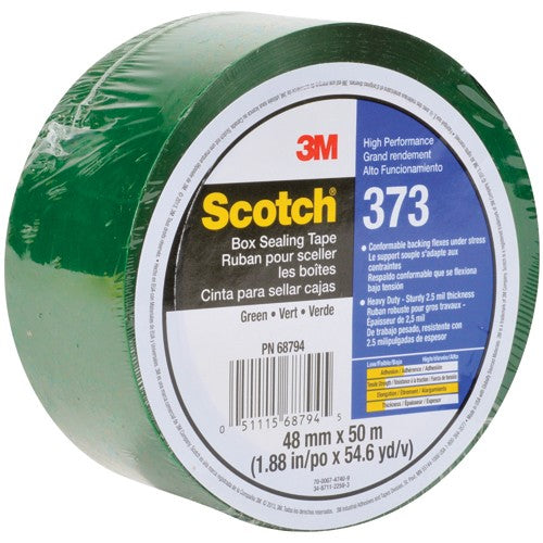 Scotch Box Sealing Tape 373 Green 48 mm × 50 m - Exact Industrial Supply