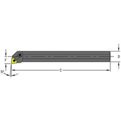 A32V MCLNL4 Steel Boring Bar w/Coolant - Exact Industrial Supply