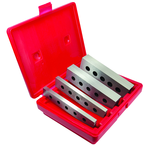#CP31612 - 4 Piece Set - 3/16 & 1/2'' Thickness - 1/4'' Increments - 1 to 1-3/4'' - Parallel Set - Exact Industrial Supply