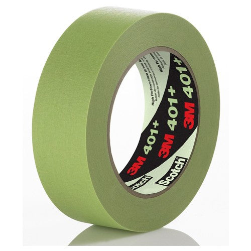 3M High Performance Green Masking Tape 401+ 18 mm × 55 m - Exact Industrial Supply