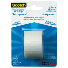Scotch Transparent High Performance Duct Tape 2105-CD 1.5″ × 5 yd (38.1 mm × 4.57 m) - Exact Industrial Supply