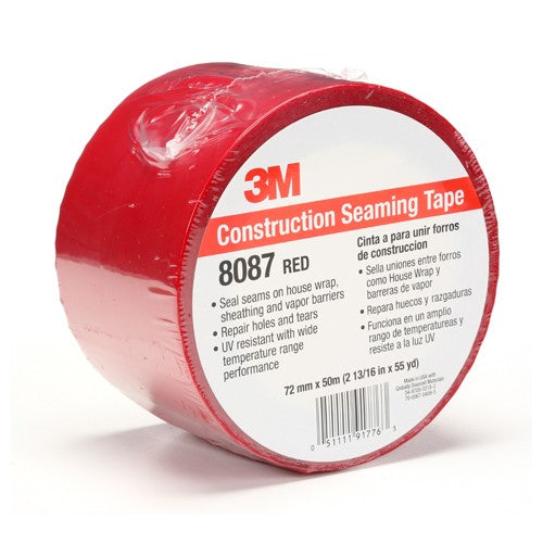 72 mm × 50 m Construction Seaming Tape Red Alt Mfg # 91776 - Exact Industrial Supply