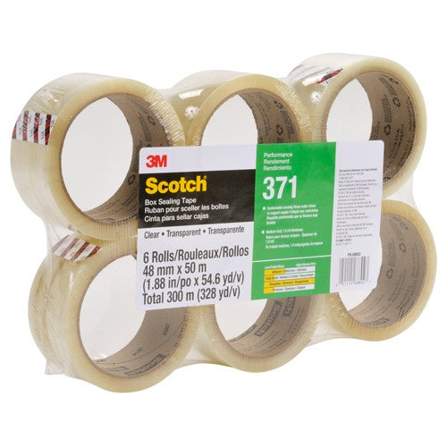 Scotch Box Sealing Tape 371 Clear 48 mm × 50 m - Exact Industrial Supply