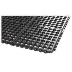 3' x 3' x 5/8" Thick Drainage Mat - Black - Exact Industrial Supply