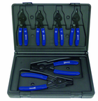6 Piece - Combination Int/Ext Snap Ring Plier Set - Exact Industrial Supply