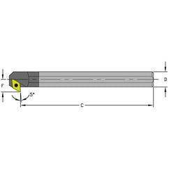 A12Q SDXCR3 Steel Boring Bar w/Coolant - Exact Industrial Supply