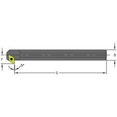 A12Q SDXCL3 Steel Boring Bar w/Coolant - Exact Industrial Supply