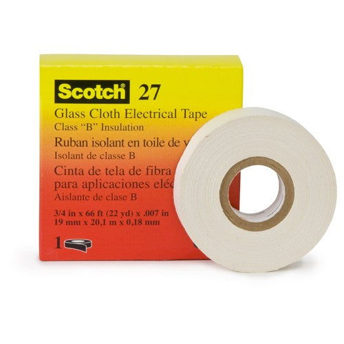 3M Glass Cloth Electrical Tape 27 1/2″ × 66 ft - Exact Industrial Supply