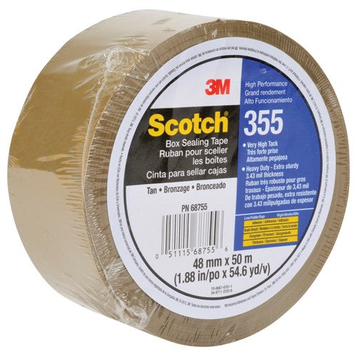 Scotch Box Sealing Tape 355 Tan 48 mm × 50 m - Exact Industrial Supply