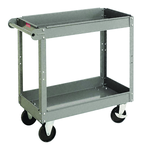 24"W x 36"D x 32"H Service Cart w/16 GA Posts, 5" Dia. Casters Powder Coat Finish - Exact Industrial Supply