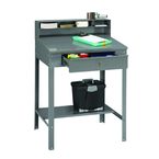 34-1/2"W x 29"D x 53" H - Foreman's Desk - Open Type - w/Lockable Drawer - Exact Industrial Supply