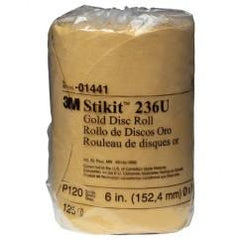 6 - P120 Grit - 236U Disc Roll - Exact Industrial Supply