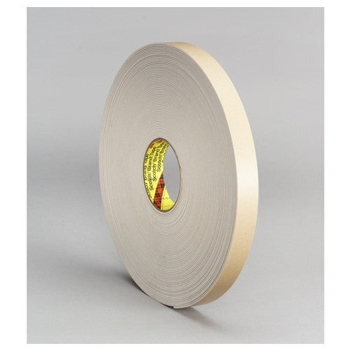 3M Double Coated Polyethylene Foam Tape 4496W White 1/2″ × 36 yd 62 mil - Exact Industrial Supply