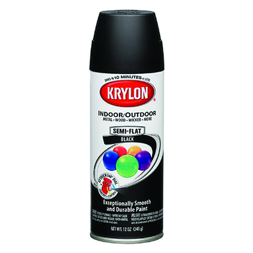 Interior/Exterior Industrial Maintenance Paint Semi Flat Black - Exact Industrial Supply