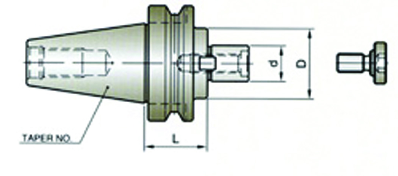 1" V50 SHELL MILL HOLDER EM - Exact Industrial Supply