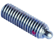 End Force Spring Plunger - 16.5 lbs Initial End Force, 68 lbs Final End Force (1-8 Thread) - Exact Industrial Supply
