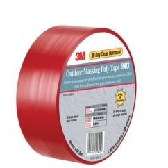 List 5903 50" x 60 yds Outdoor Masking Poly Tape - Red - Exact Industrial Supply