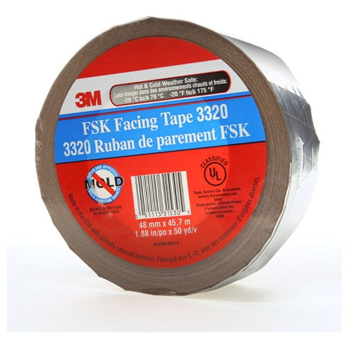 48 mm × 45.7 m FSK Facing Tape Silver Alt Mfg # 31530 - Exact Industrial Supply