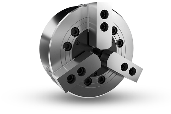 Auto Strong VA Series 3-jaw wedge type non through-hole power chuck (adapter included) - Part # V-210A6 - Exact Industrial Supply