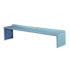 Shelf Riser for Work Bench 48"W x 10-1/2"H made of 14 GA w/Rear Flange as Stop - Exact Industrial Supply