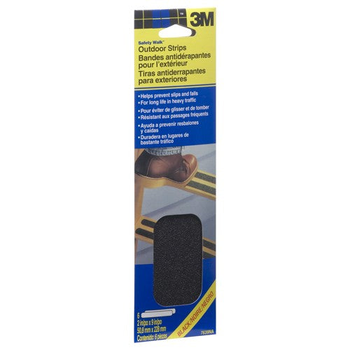 3M Safety-Walk Slip Resistant Tape 610B-T2X9 Black 2″ × 9″ - Exact Industrial Supply