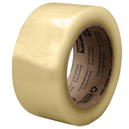 Scotch Recycled Corrugate Box Sealing Tape 3073 Clear 48 mm × 100 m - Exact Industrial Supply