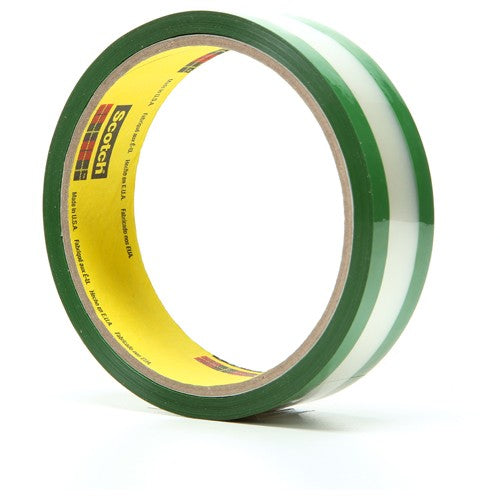 3M Riveters Tape 685 Transparent with Green Adhesive 1″ × 36 yd 1.7 mil - Exact Industrial Supply