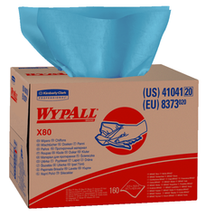 12.5 x 16.8'' - Package of 160 - WypAll X80 Brag Box - Exact Industrial Supply