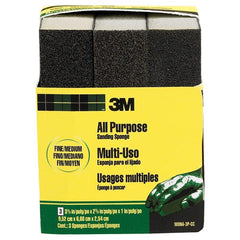 ‎3M General Purpose Sanding Sponge 908NA-3P-CC 3 3/4″ × 2 5/8″ × 1″ Dual Grit Fine/Medium - Exact Industrial Supply