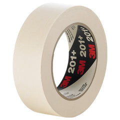 3M General Use Masking Tape 201+ Tan 36 mm × 55 m 4.4 mil Individually Wrapped Conveniently Packaged - Exact Industrial Supply