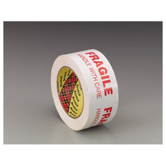 Scotch Printed Message Box Sealing Tape 3772 White 48 mm × 100 m - Exact Industrial Supply