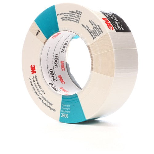 3M Multi-Purpose Duct Tape 3900 White 48 mm × 54.8 m 7.7 mil Individually Wrapped - Exact Industrial Supply