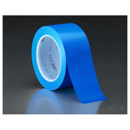 3M Vinyl Tape 471 Blue 3/8″ × 36 yd 5.2 mil 96 rolls per case Individually Wrapped Conveniently Packaged - Exact Industrial Supply
