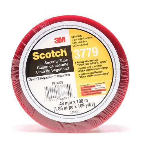 Scotch Security Message Box Sealing Tape 3779 Clear 48 mm × 100 m - Exact Industrial Supply